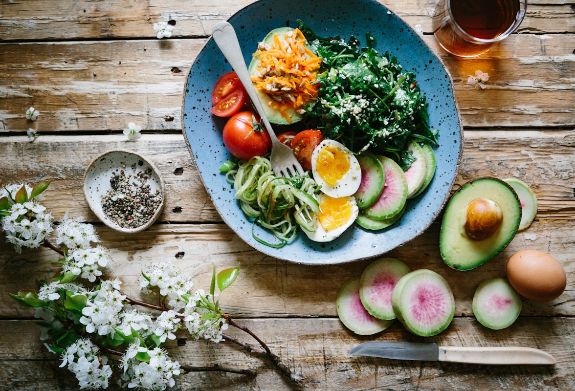 Custom meal plan laid out on a table